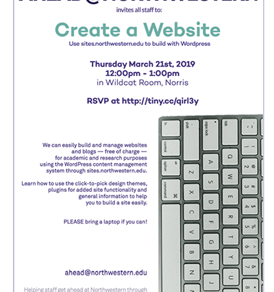 AHEAD Flyer for Create a Wordpress Website!