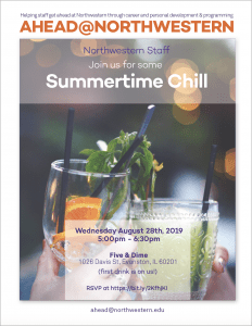 Summer Happy Hour Flyer for AHEAD