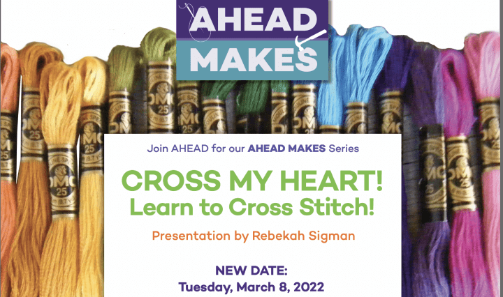 Cross Stitch Event for AHEAD at Northwestern