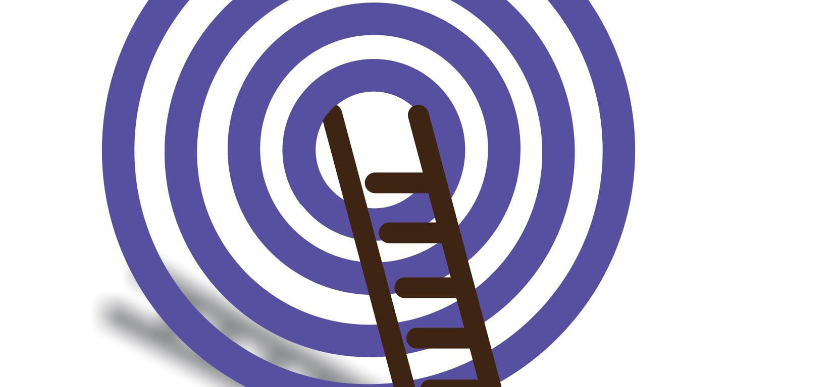 Professional development Graphic of a ladder and a target
