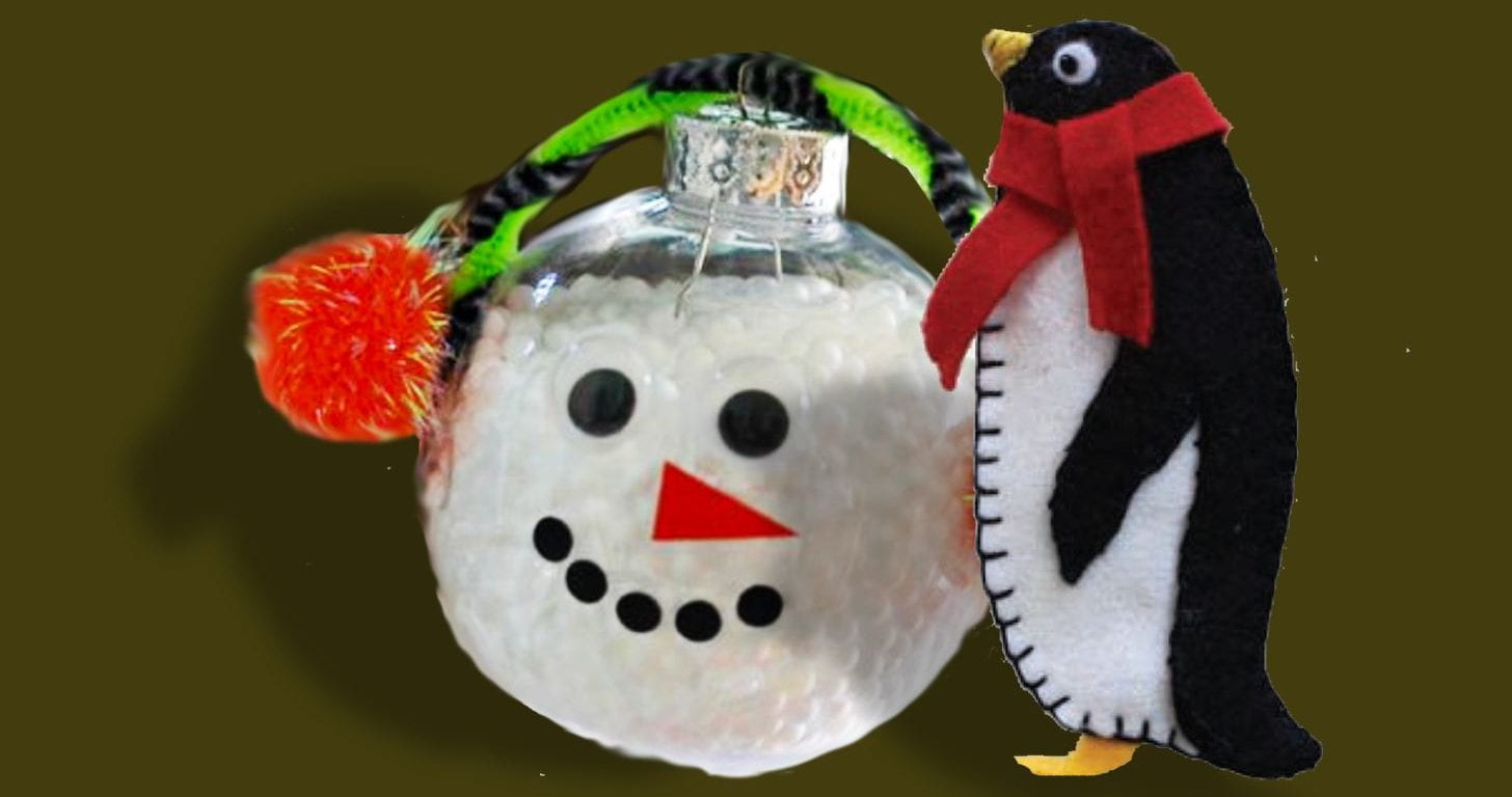 snowglobe and penguin craft